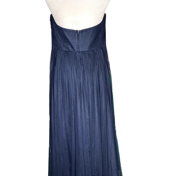 Jenny Yoo Annabelle Convertible Navy Tulle Sweetheart Strapless Dress Size 14 - Picture 5 of 12